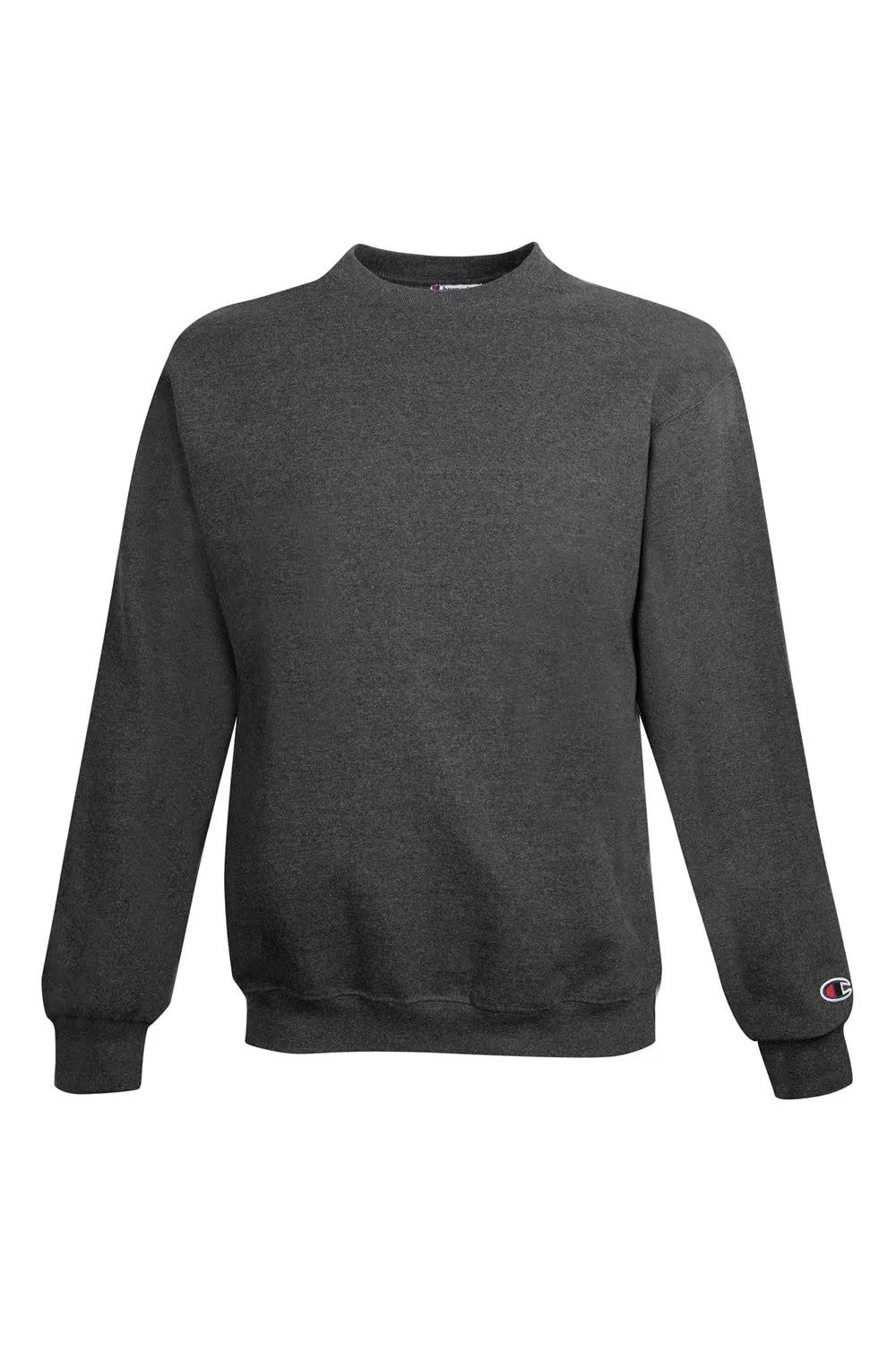 Champion Mens Double Dry Eco Moisture Wicking Fleece Crewneck Sweatshirt - Heather Charcoal Grey