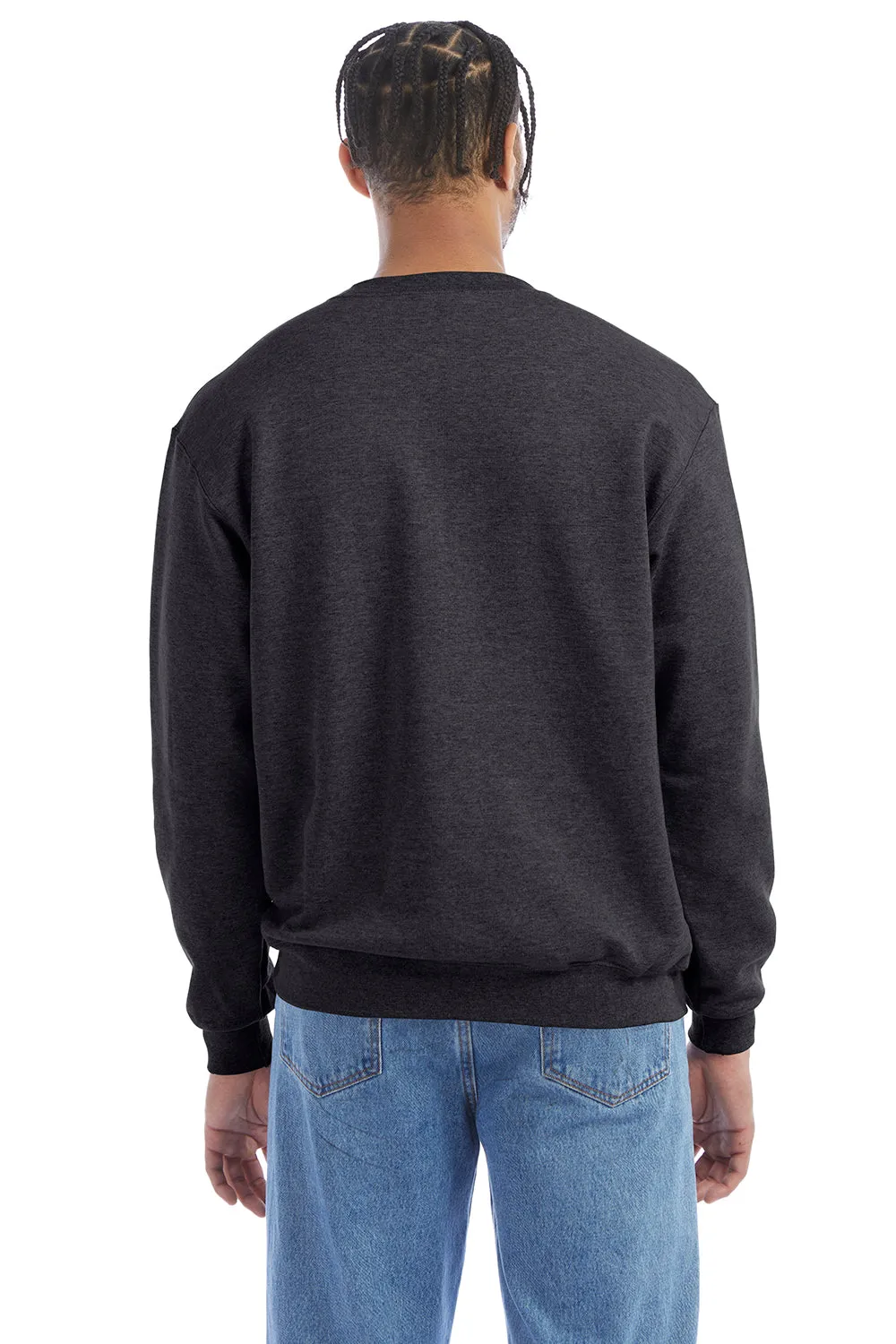 Champion Mens Double Dry Eco Moisture Wicking Fleece Crewneck Sweatshirt - Heather Charcoal Grey