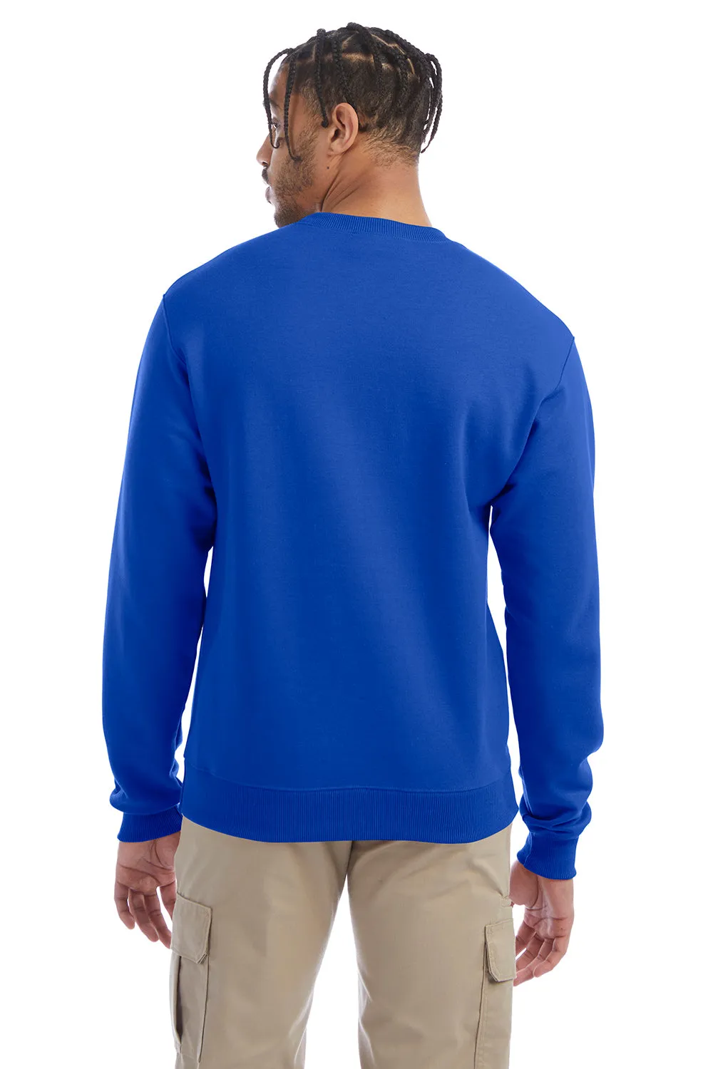 Champion Mens Double Dry Eco Moisture Wicking Fleece Crewneck Sweatshirt - Royal Blue