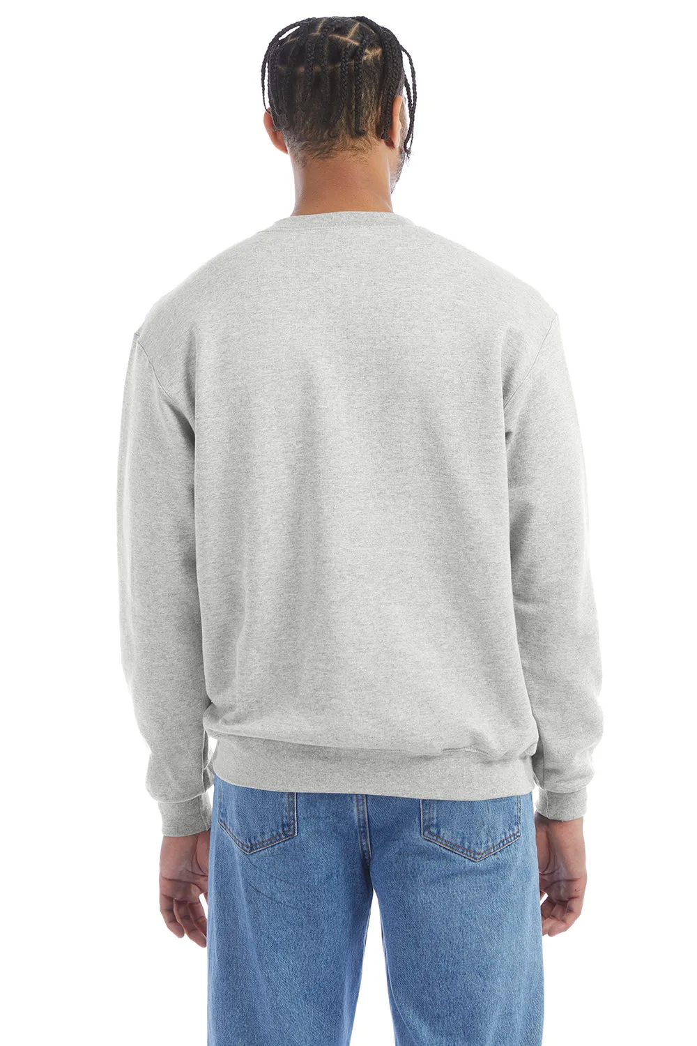 Champion Mens Double Dry Eco Moisture Wicking Fleece Crewneck Sweatshirt - Silver Grey