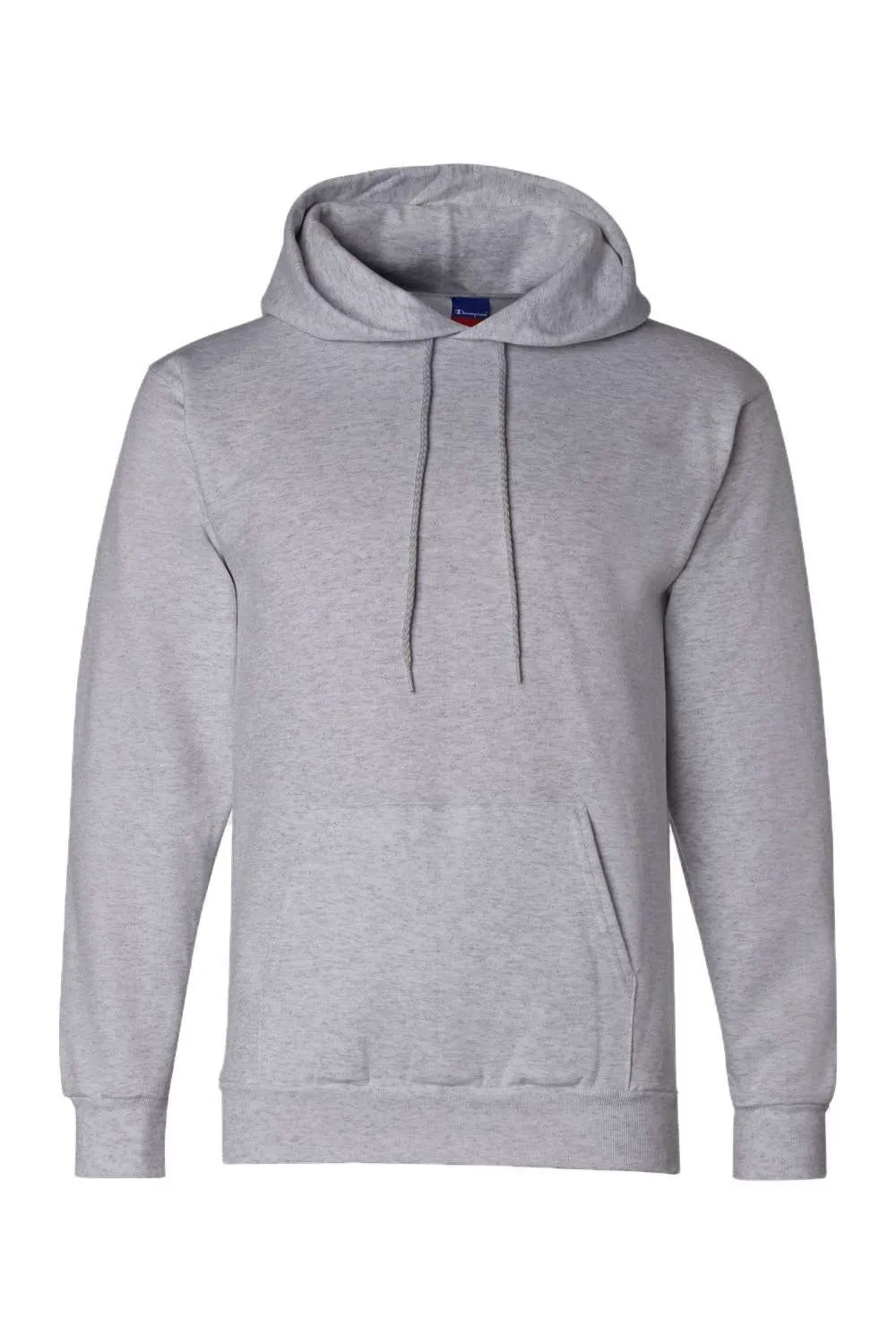 Champion Mens Double Dry Eco Moisture Wicking Fleece Hooded Sweatshirt Hoodie w/ Pouch Pocket - Light Steel Grey