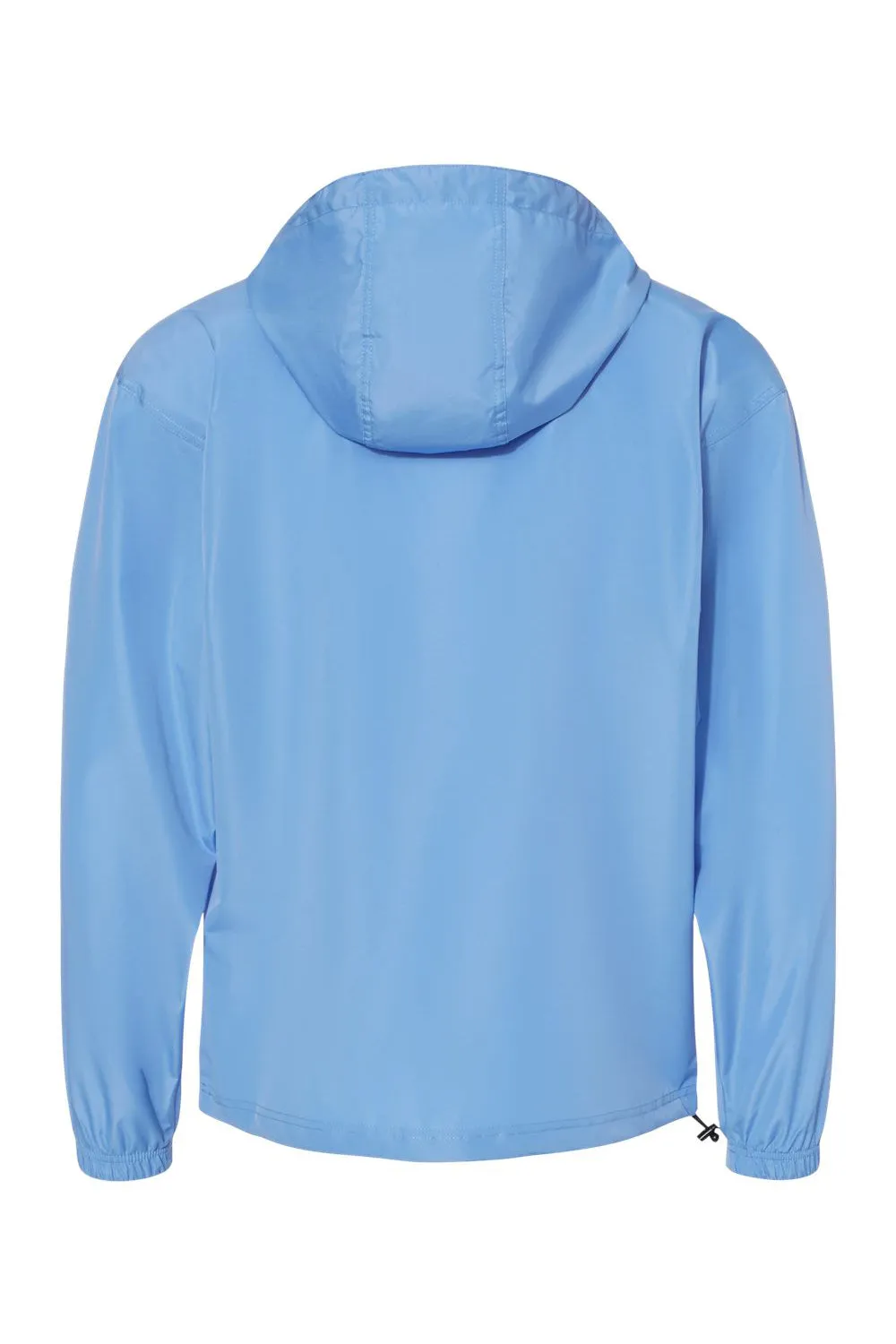 Champion Mens Packable Wind & Water Resistant Anorak 1/4 Zip Hooded Jacket - Light Blue