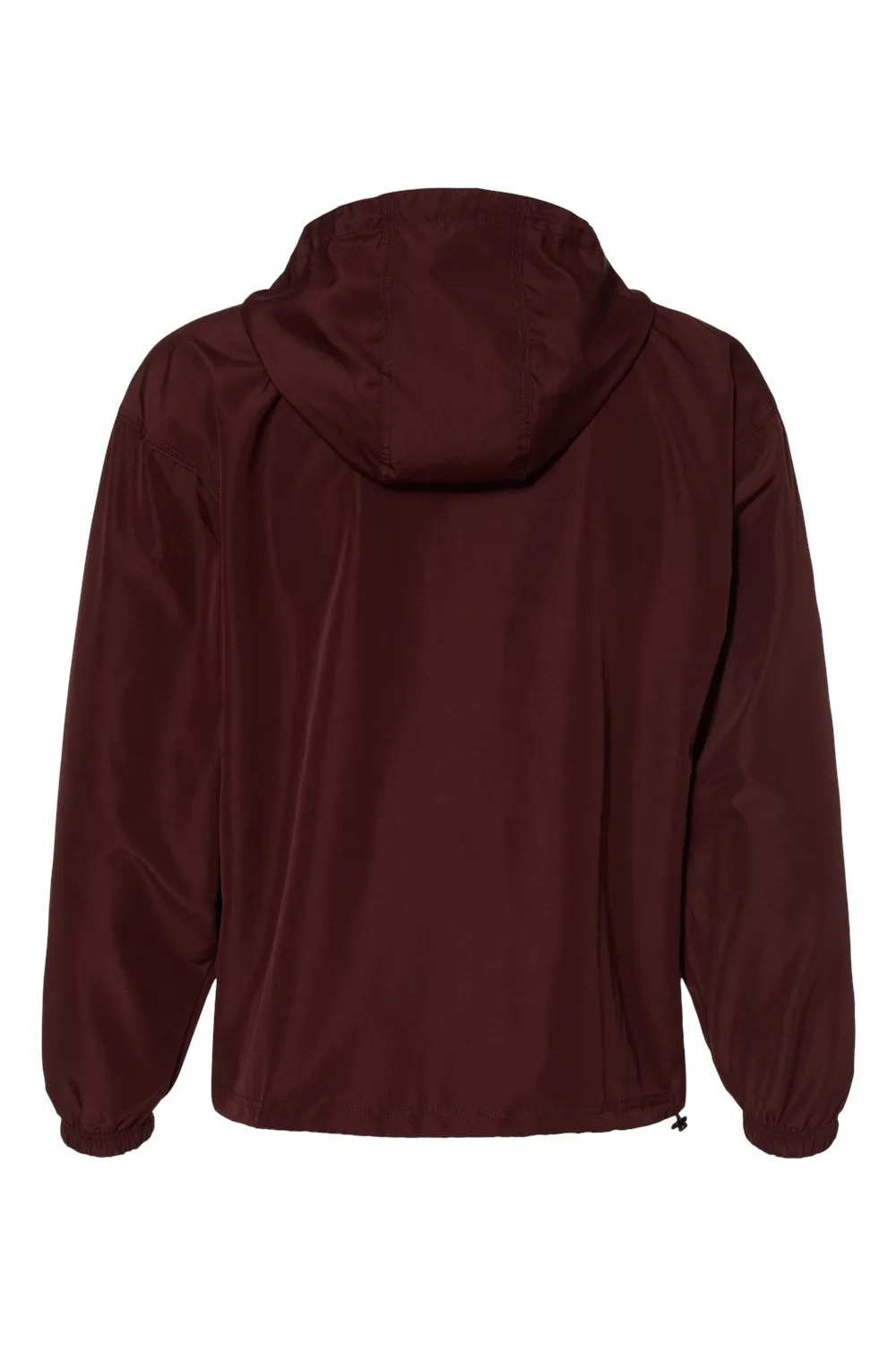 Champion Mens Packable Wind & Water Resistant Anorak 1/4 Zip Hooded Jacket - Maroon