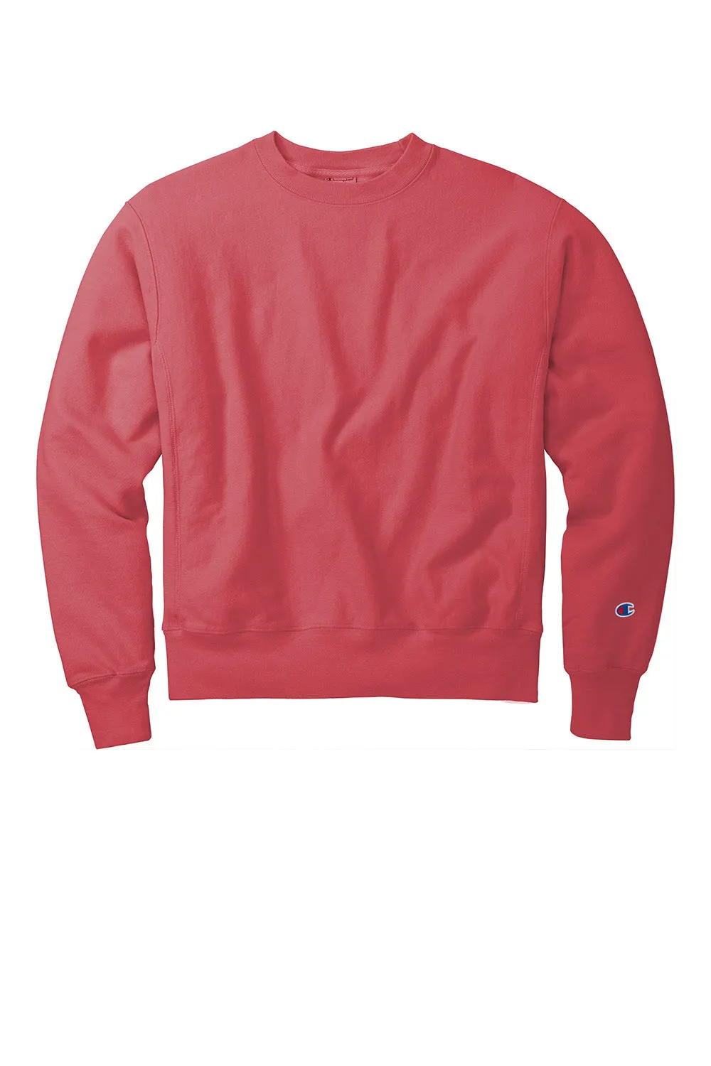 Champion Mens Reverse Weave Garment Dyed Crewneck Sweatshirt - Crimson Red