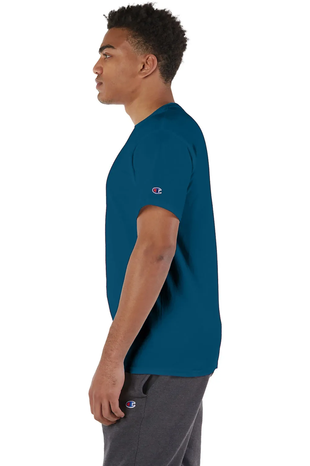 Champion Mens Short Sleeve Crewneck T-Shirt - Late Night Blue