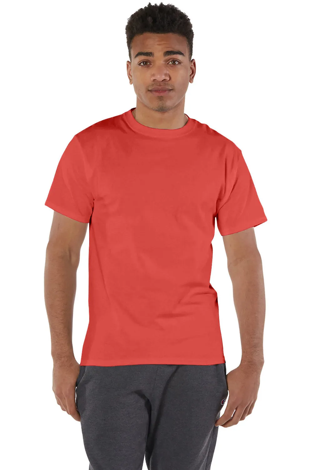 Champion Mens Short Sleeve Crewneck T-Shirt - Red River Clay