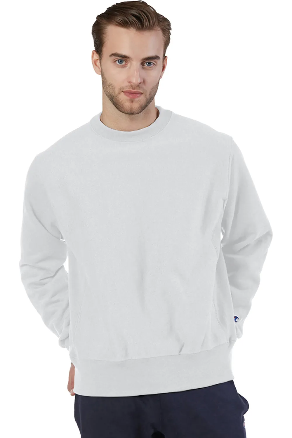Champion Mens Shrink Resistant Crewneck Sweatshirt - Silver Grey