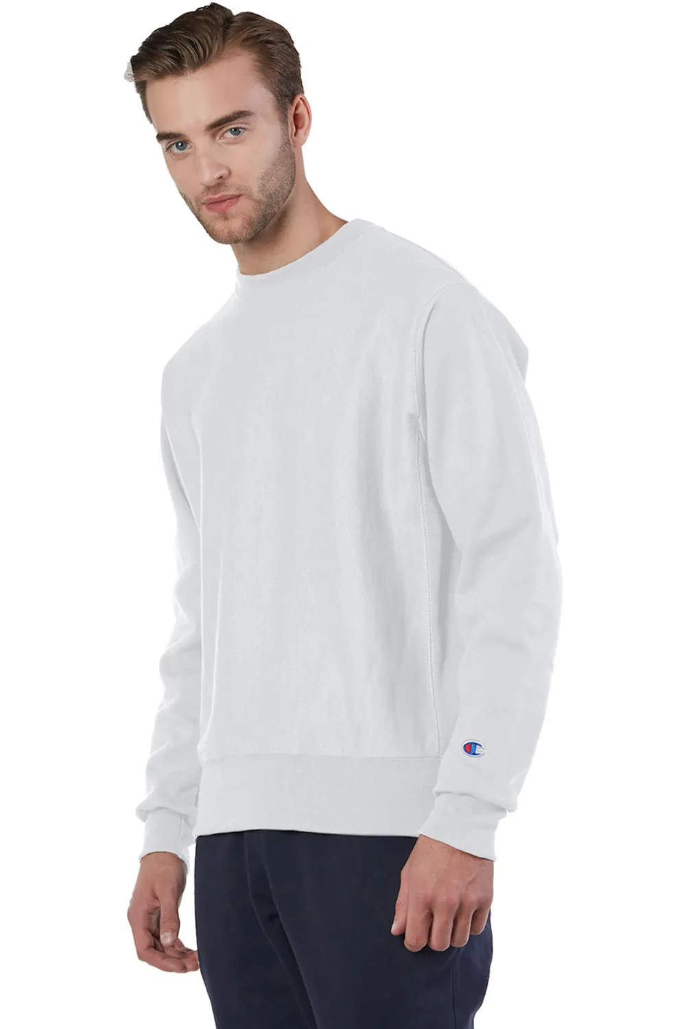 Champion Mens Shrink Resistant Crewneck Sweatshirt - Silver Grey