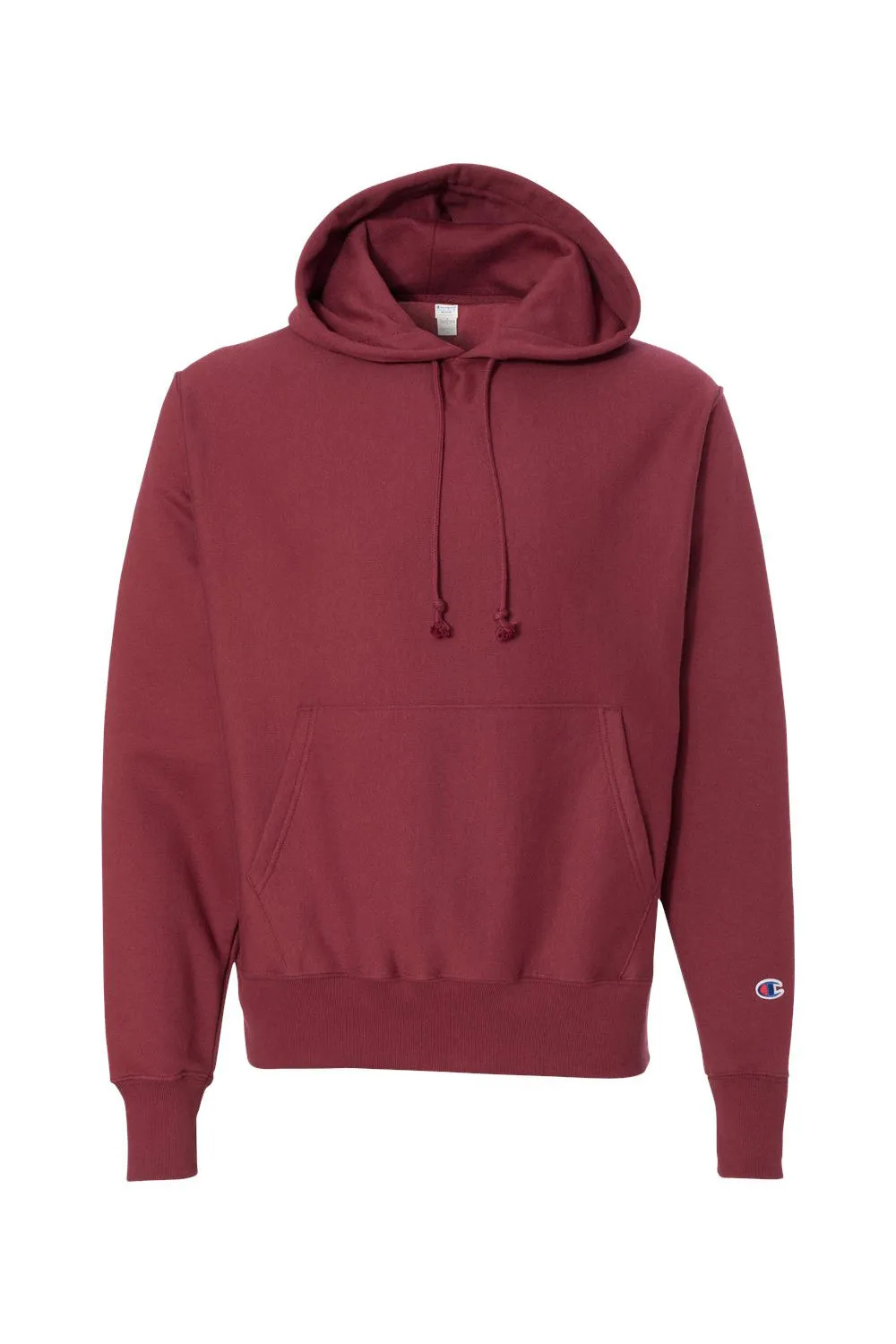 Champion Mens Shrink Resistant Hooded Sweatshirt Hoodie w/ Pouch Pocket - Cardinal Red
