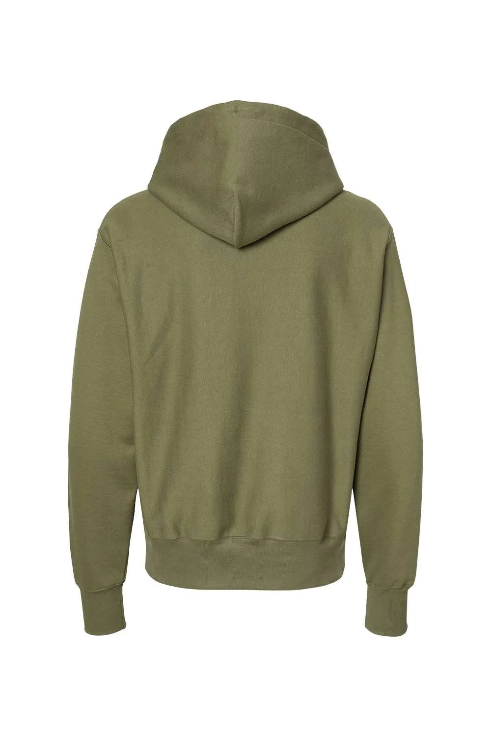 Champion Mens Shrink Resistant Hooded Sweatshirt Hoodie w/ Pouch Pocket - Fresh Olive Green