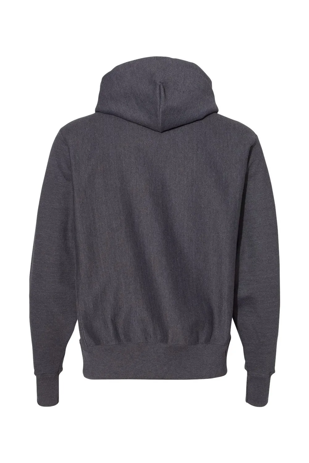 Champion Mens Shrink Resistant Hooded Sweatshirt Hoodie w/ Pouch Pocket - Heather Charcoal Grey