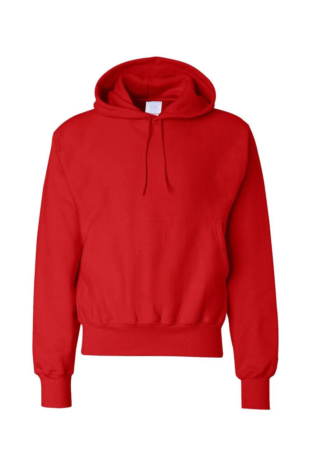 Champion Mens Shrink Resistant Hooded Sweatshirt Hoodie w/ Pouch Pocket - Scarlet Red