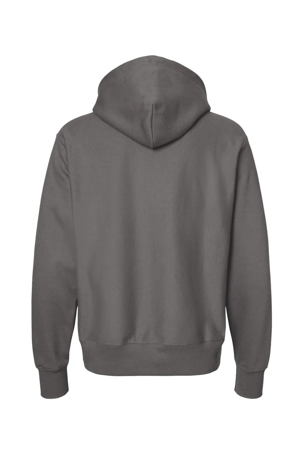 Champion Mens Shrink Resistant Hooded Sweatshirt Hoodie w/ Pouch Pocket - Stone Grey
