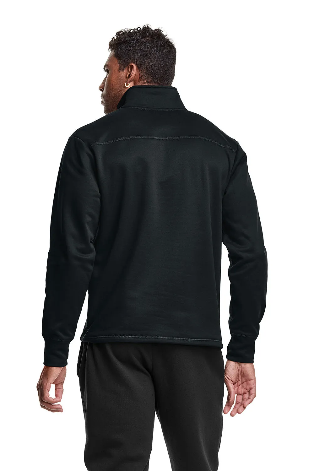 Champion Mens Sport 1/4 Zip Sweatshirt - Black - Closeout