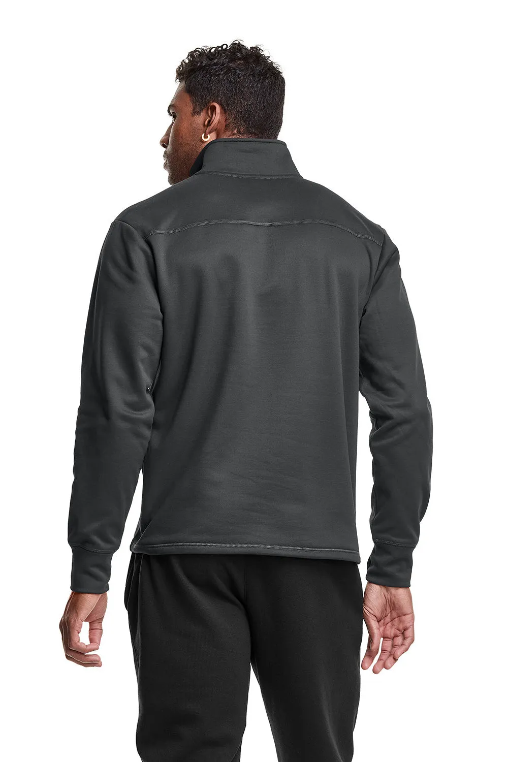 Champion Mens Sport 1/4 Zip Sweatshirt - Stealth Grey - Closeout