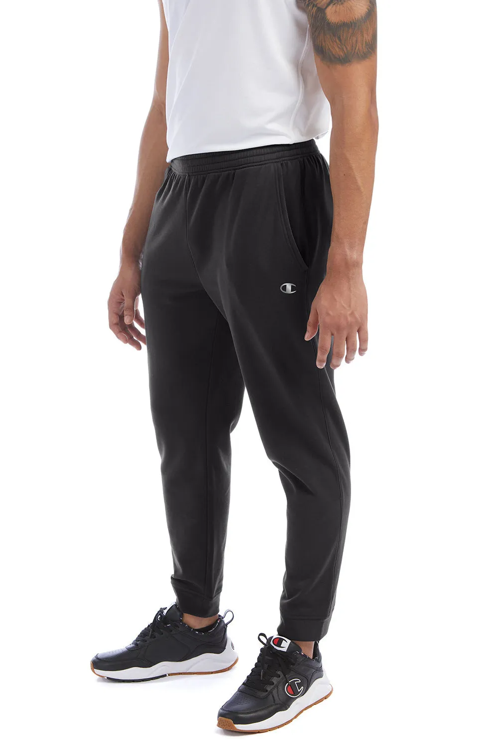 Champion Mens Sport Jogger Sweatpants w/ Pockets - Black - Closeout