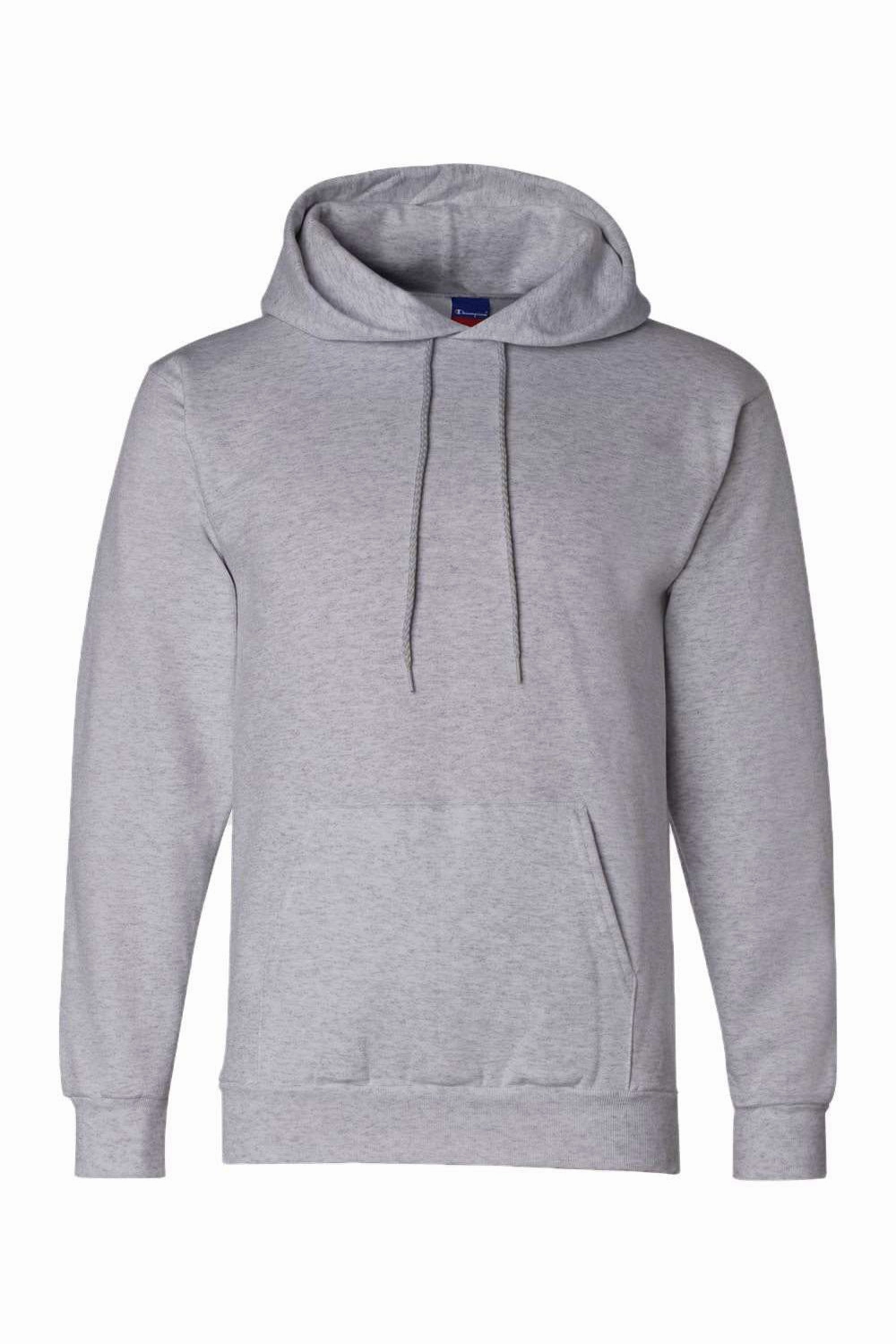 Champion Mens Double Dry Eco Moisture Wicking Fleece Hooded Sweatshirt Hoodie w/ Pouch Pocket - Light Steel Grey