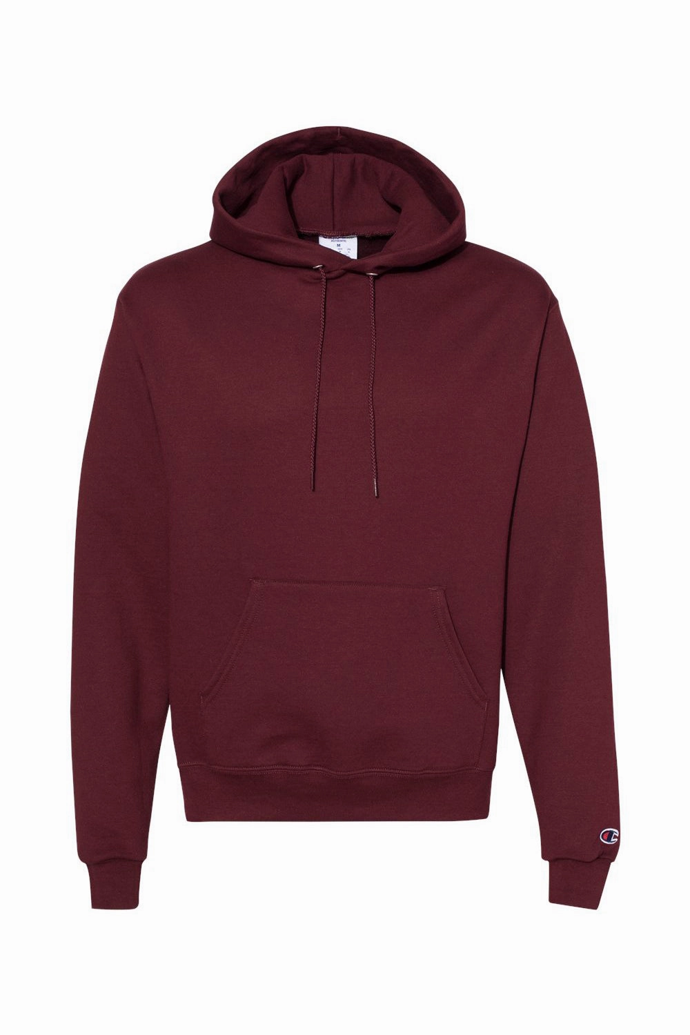 Champion Mens Double Dry Eco Moisture Wicking Fleece Hooded Sweatshirt Hoodie w/ Pouch Pocket - Maroon