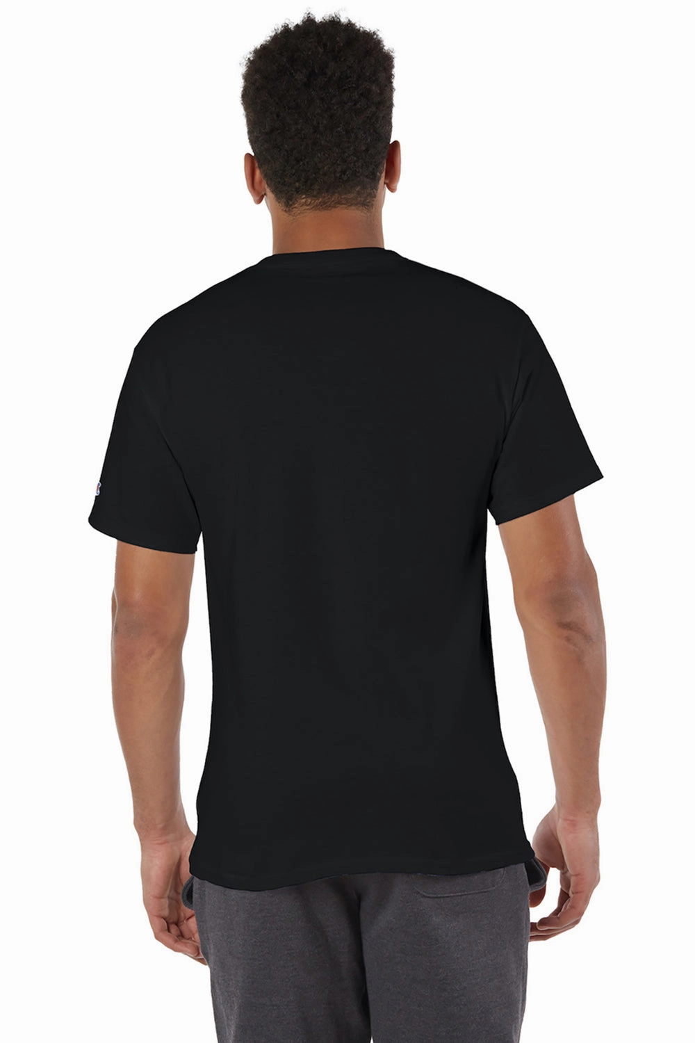Champion Mens Short Sleeve Crewneck T-Shirt - Black - Closeout