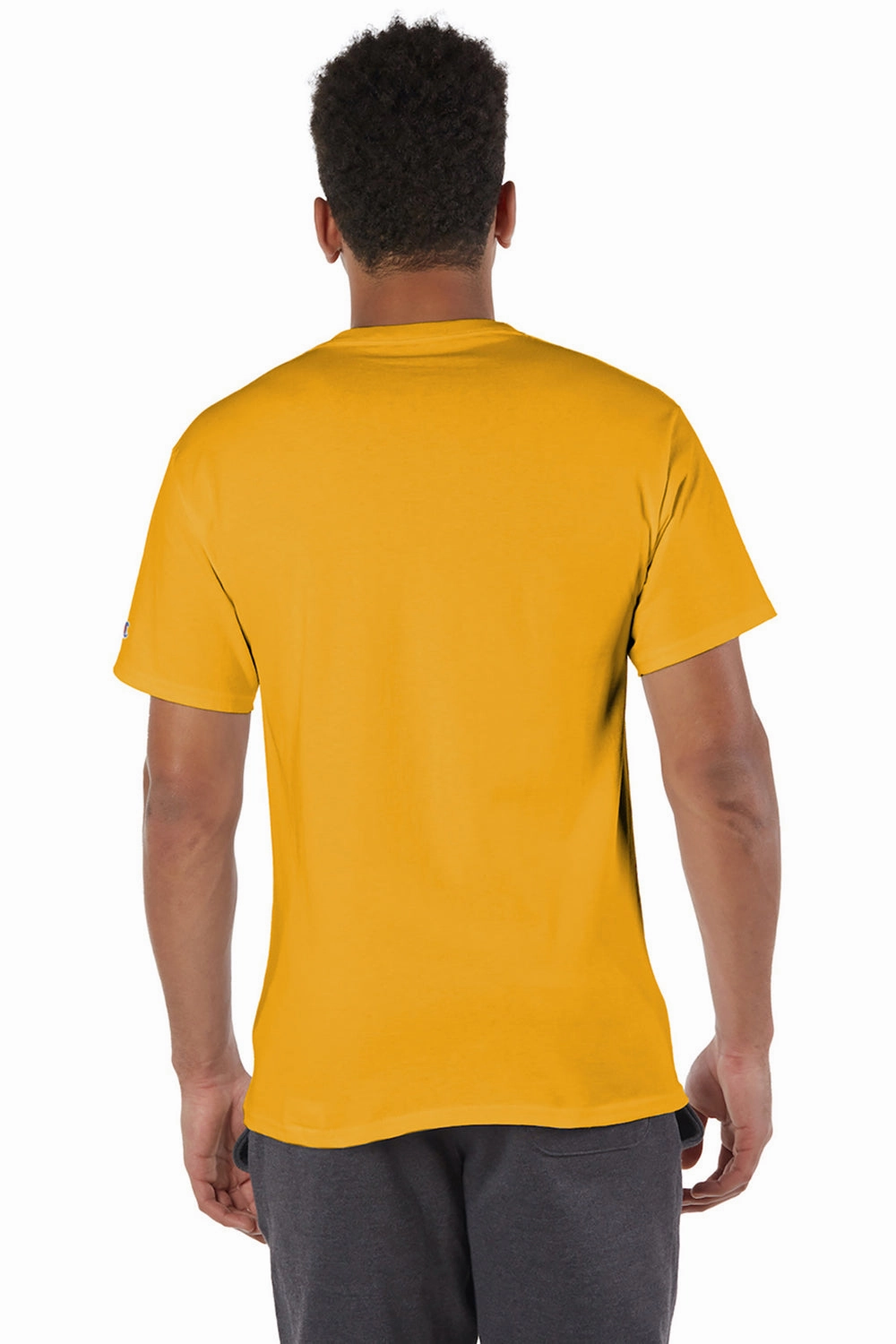 Champion Mens Short Sleeve Crewneck T-Shirt - Gold