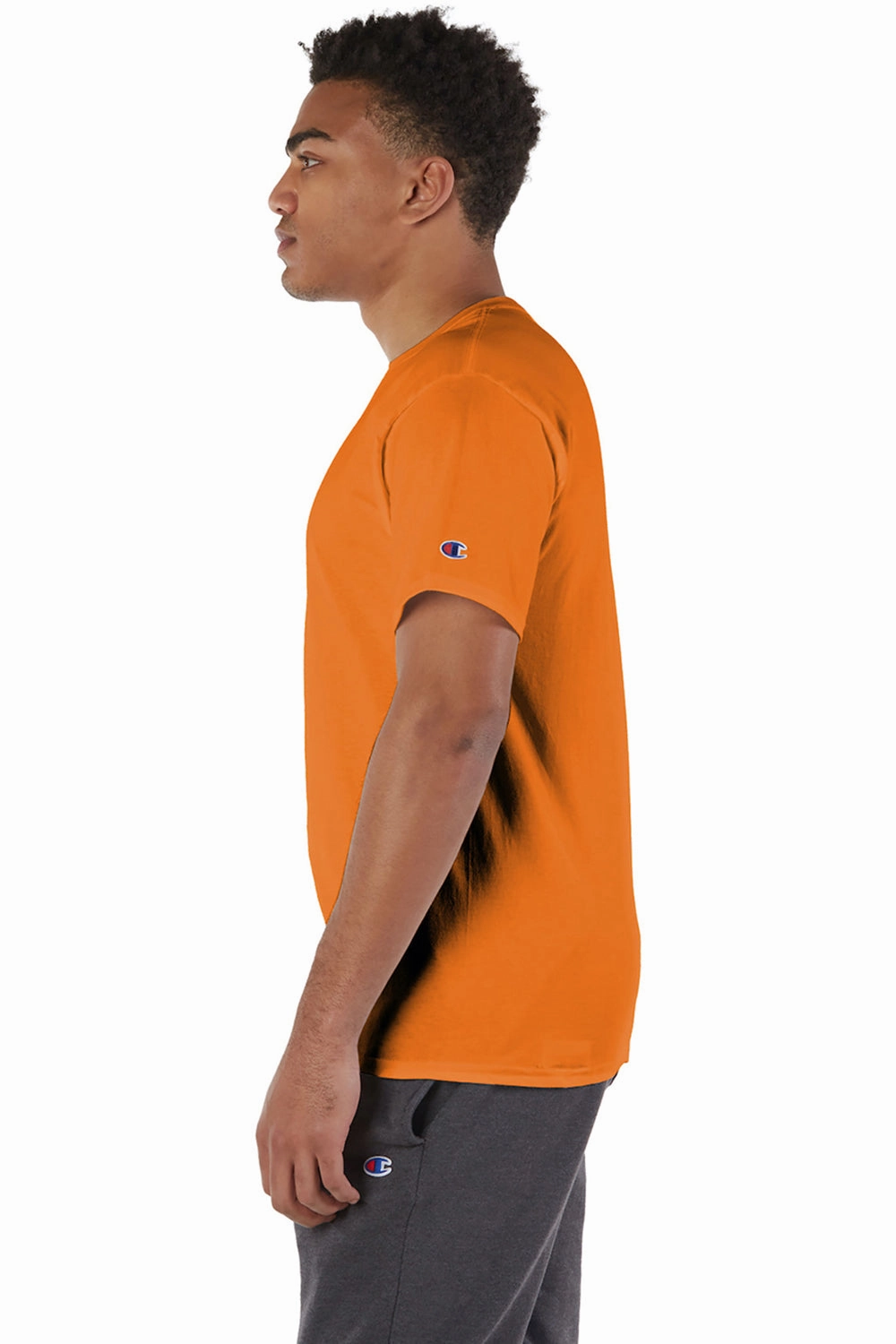 Champion Mens Short Sleeve Crewneck T-Shirt - Orange