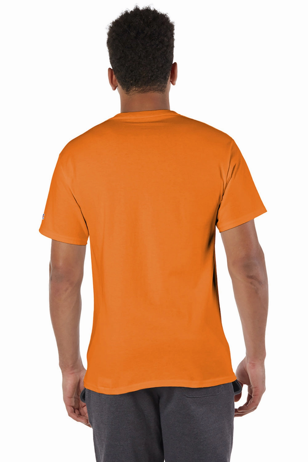 Champion Mens Short Sleeve Crewneck T-Shirt - Orange