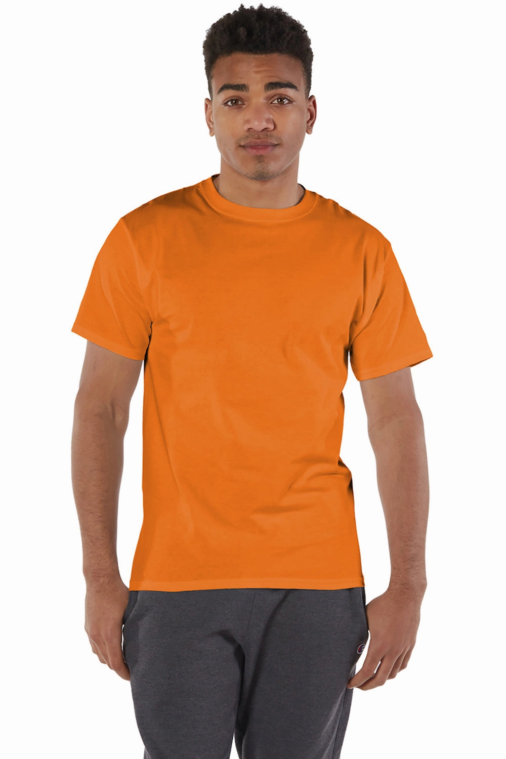 Champion Mens Short Sleeve Crewneck T-Shirt - Orange