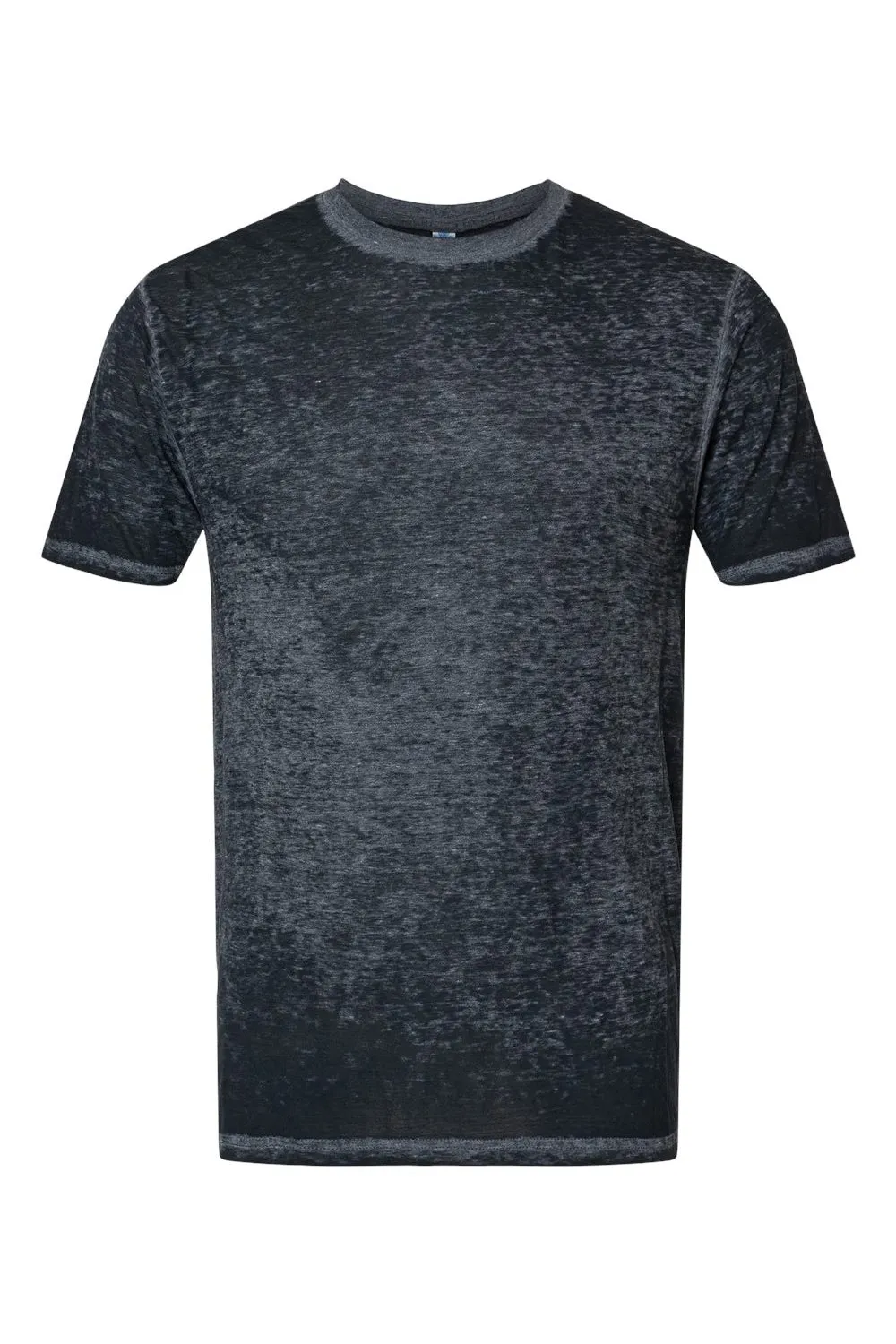 Colortone Mens Acid Wash Burnout Short Sleeve Crewneck T-Shirt - Twilight Black