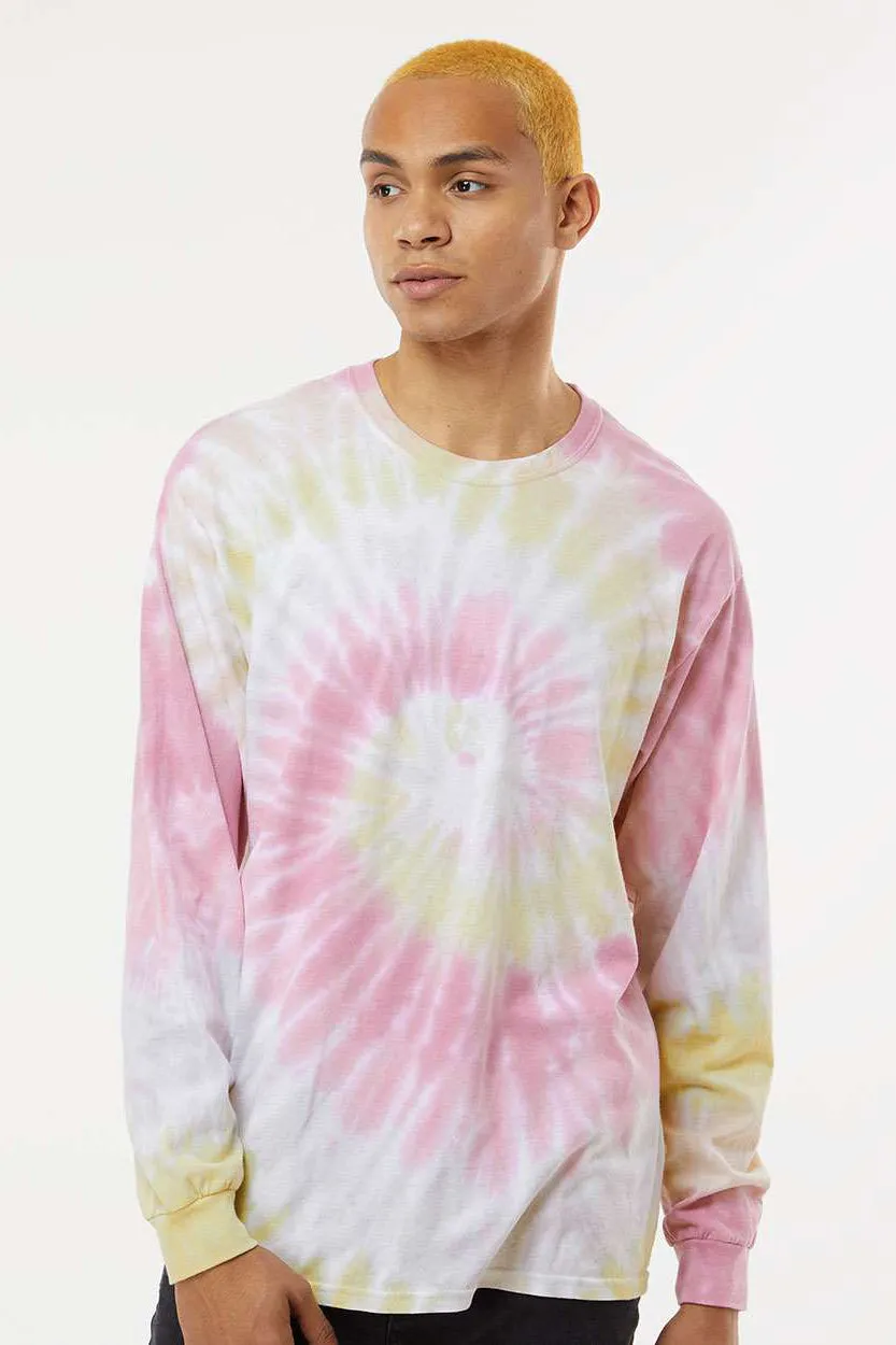 Colortone Mens Long Sleeve Crewneck T-Shirt - Desert Rose