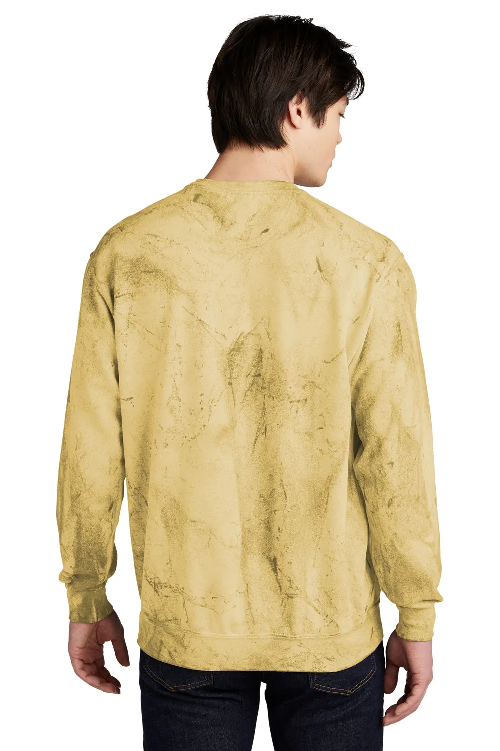 Comfort Colors Mens Color Blast Crewneck Sweatshirt - Citrine Yellow