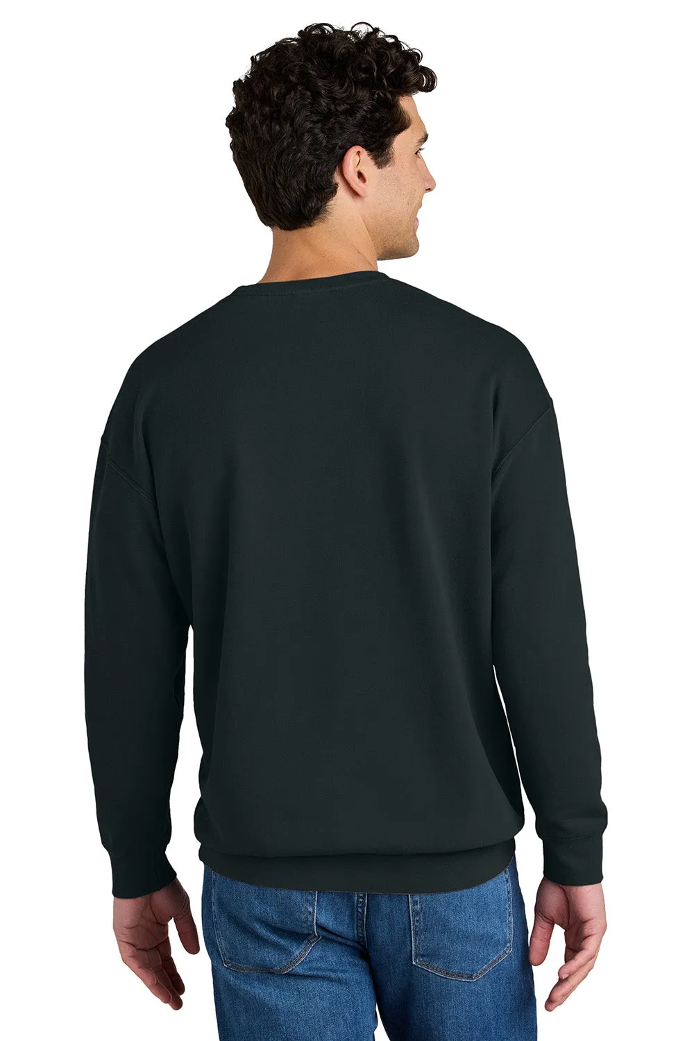 Comfort Colors Mens Garment Dyed Fleece Crewneck Sweatshirt - Black
