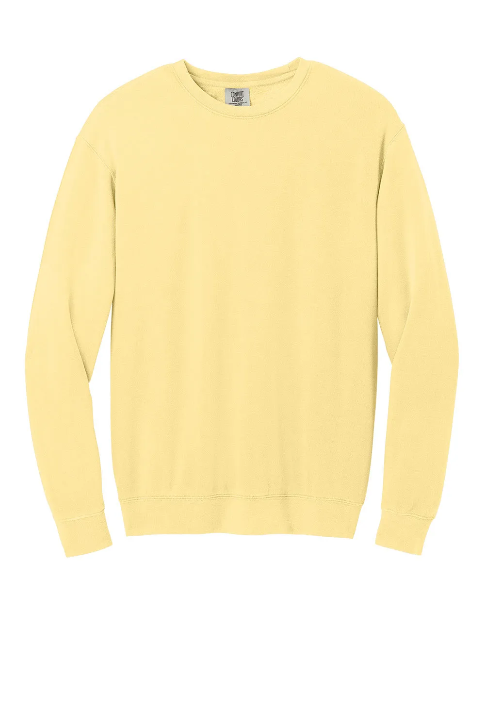 Comfort Colors Mens Garment Dyed Fleece Crewneck Sweatshirt - Butter Yellow