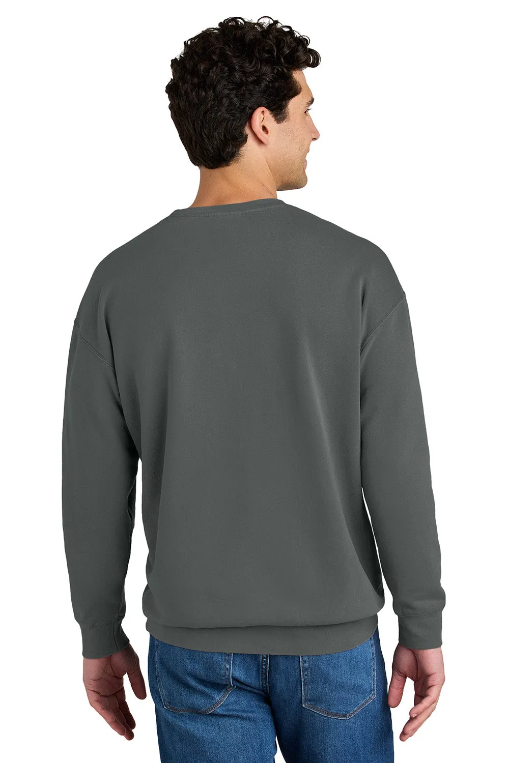 Comfort Colors Mens Garment Dyed Fleece Crewneck Sweatshirt - Pepper Grey