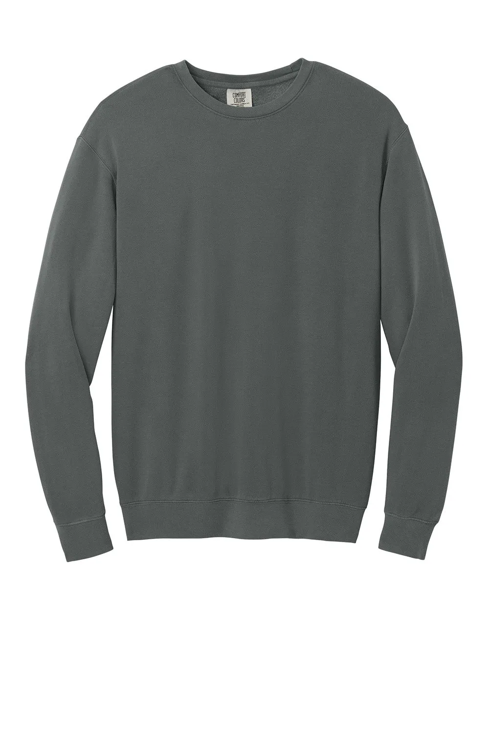 Comfort Colors Mens Garment Dyed Fleece Crewneck Sweatshirt - Pepper Grey