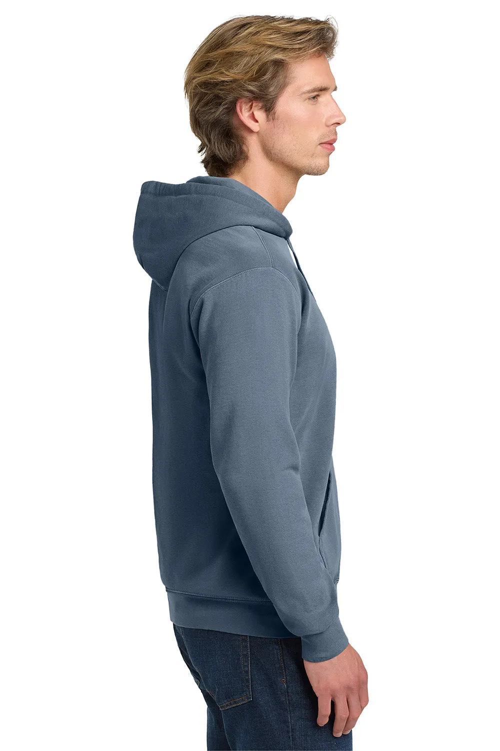 Comfort Colors Mens Hooded Sweatshirt Hoodie w/ Pouch Pocket - Blue Jean