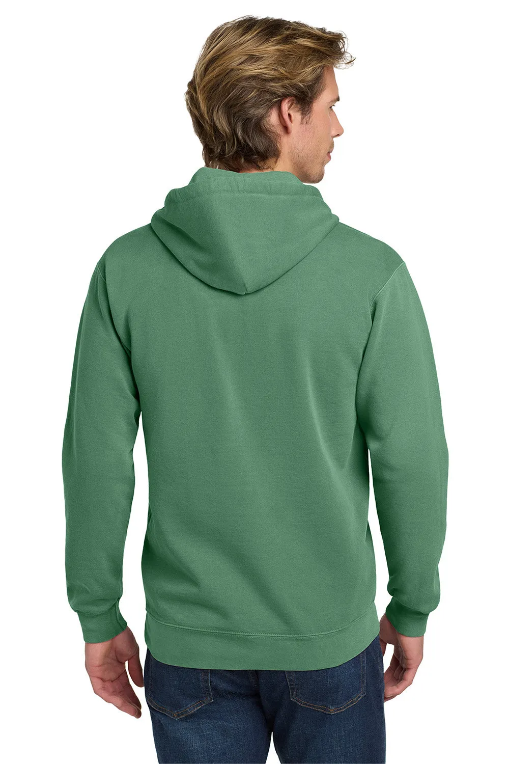 Comfort Colors Mens Hooded Sweatshirt Hoodie w/ Pouch Pocket - Light Green