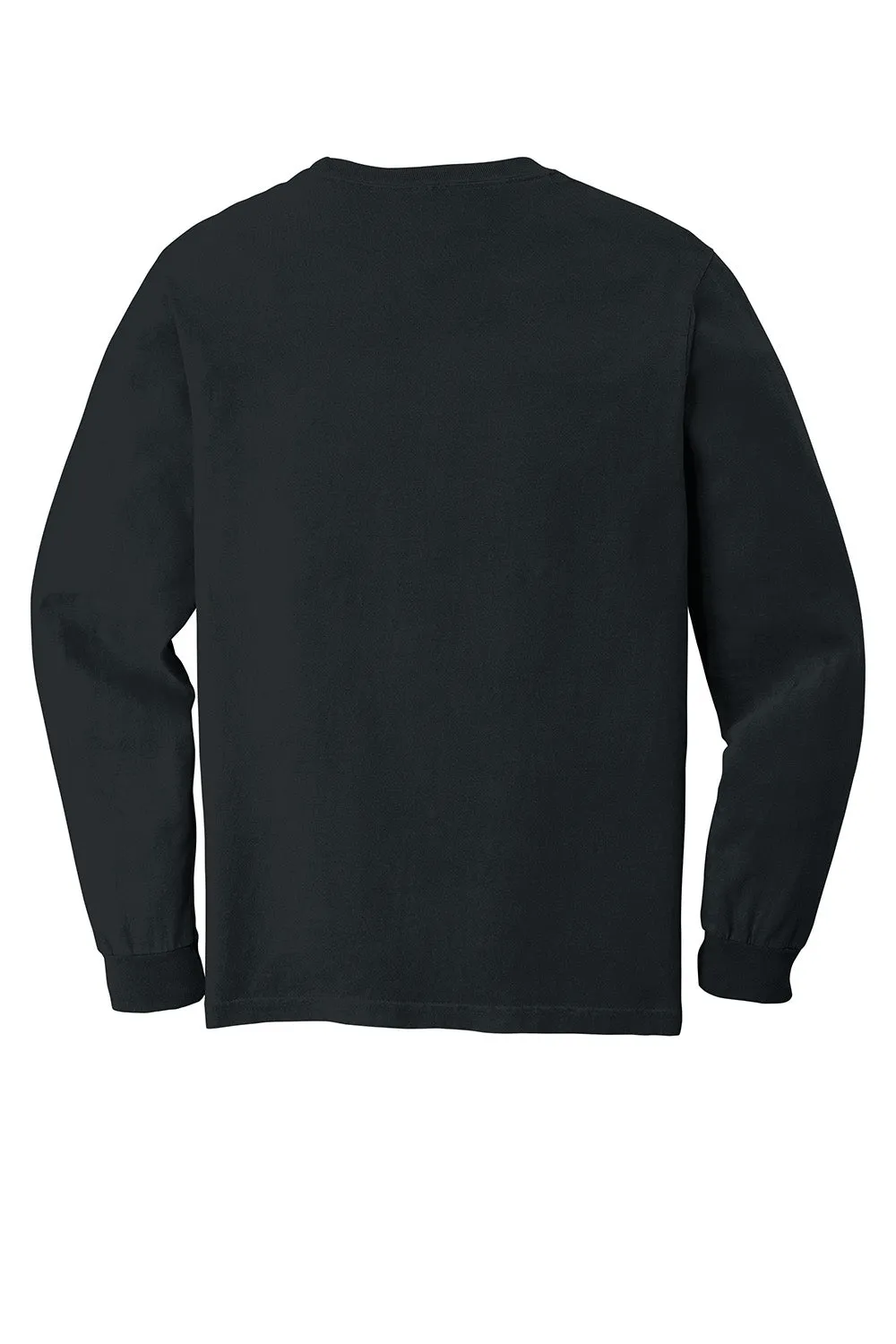 Comfort Colors Mens Long Sleeve Crewneck T-Shirt - Black
