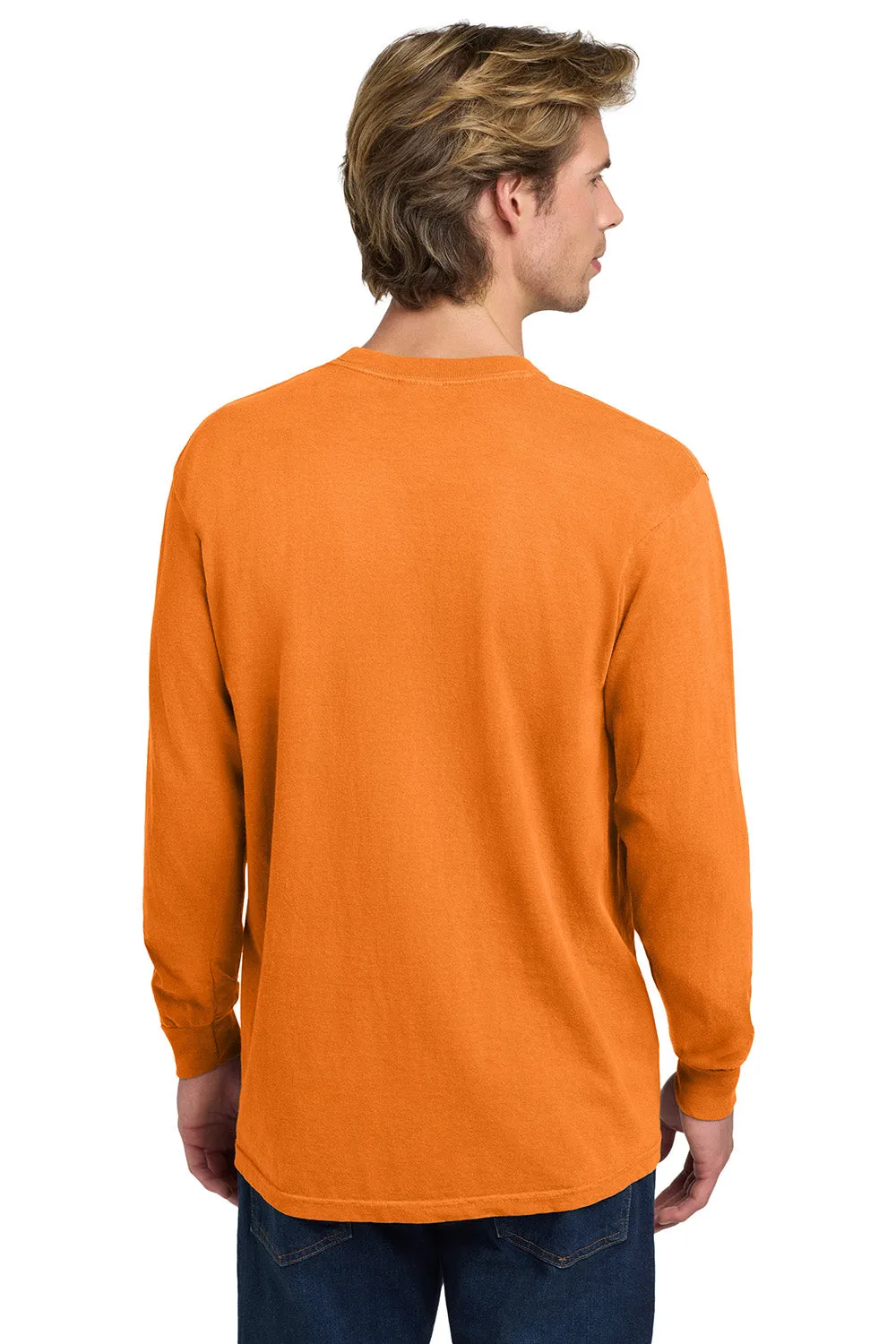 Comfort Colors Mens Long Sleeve Crewneck T-Shirt - Burnt Orange
