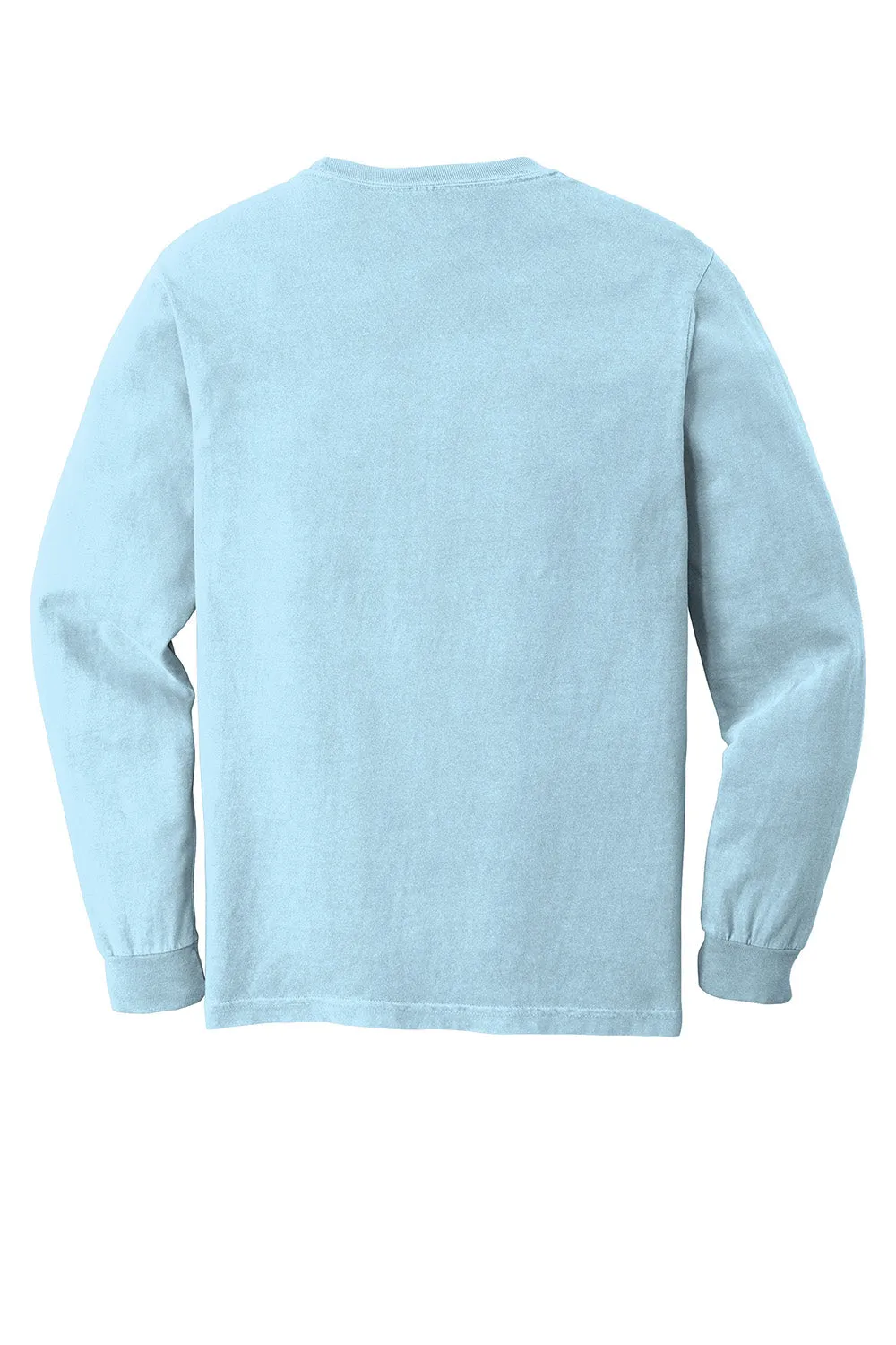 Comfort Colors Mens Long Sleeve Crewneck T-Shirt - Chambray Blue