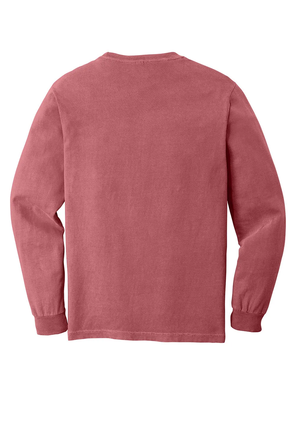 Comfort Colors Mens Long Sleeve Crewneck T-Shirt - Crimson Red