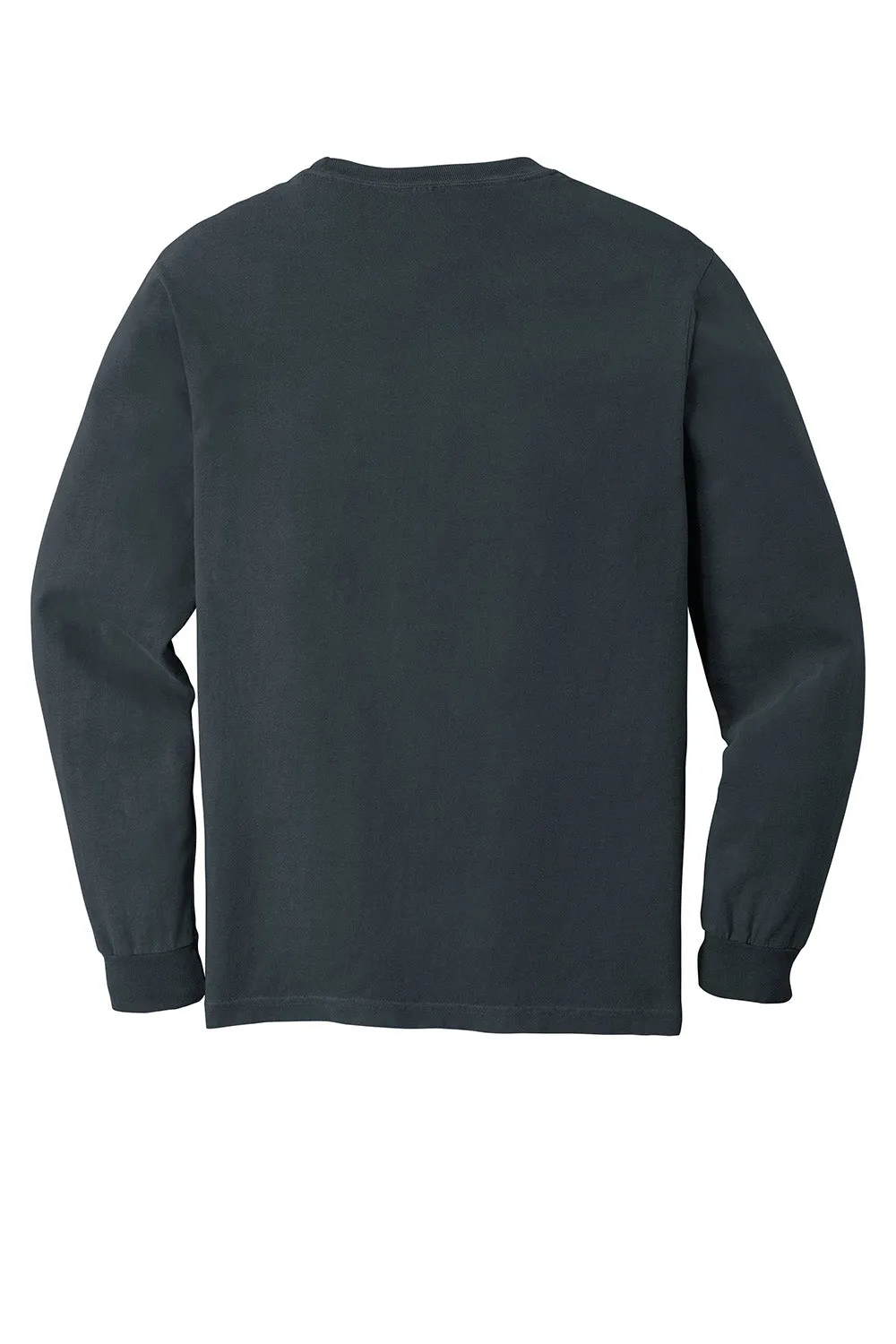 Comfort Colors Mens Long Sleeve Crewneck T-Shirt - Denim Blue