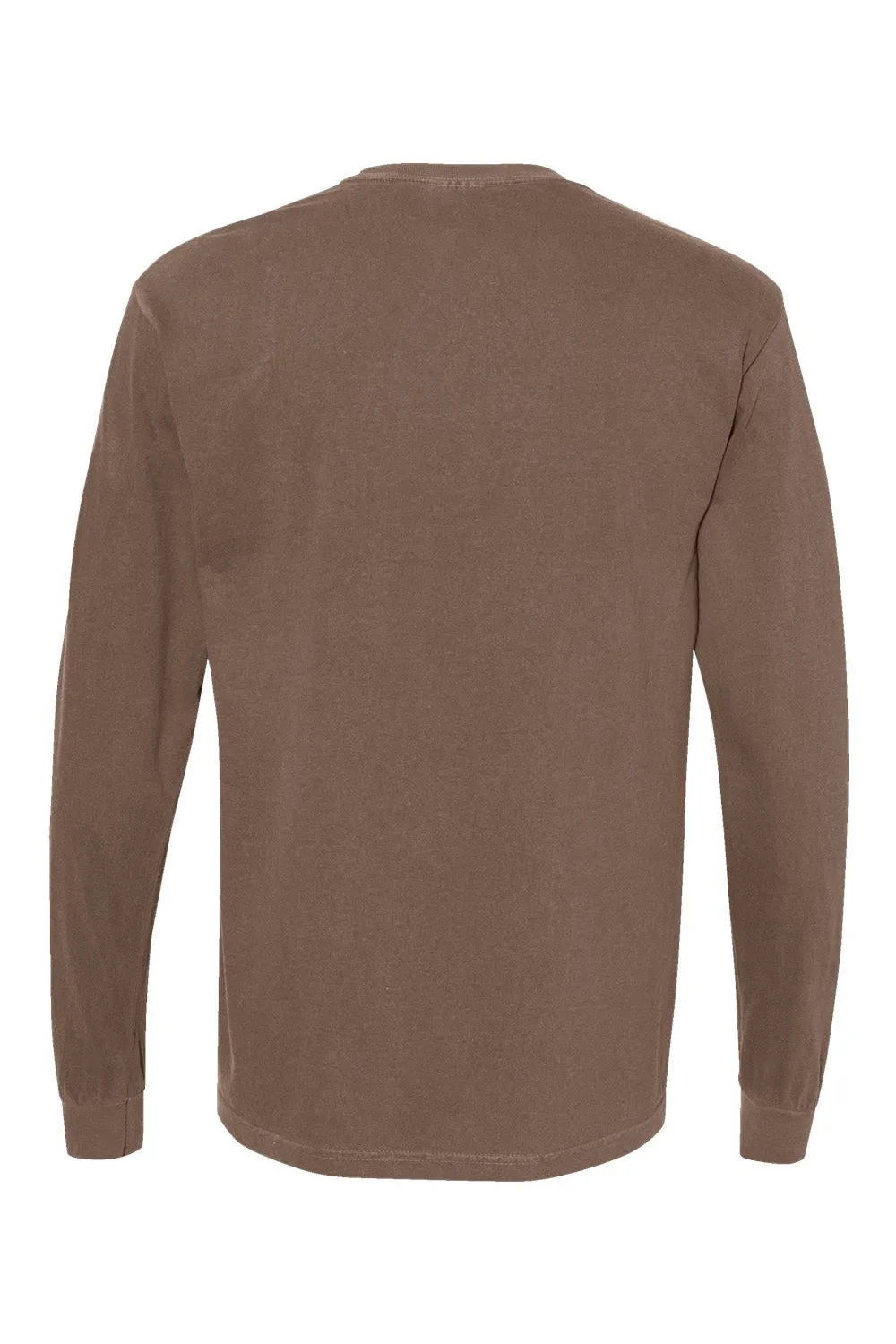 Comfort Colors Mens Long Sleeve Crewneck T-Shirt - Espresso Brown