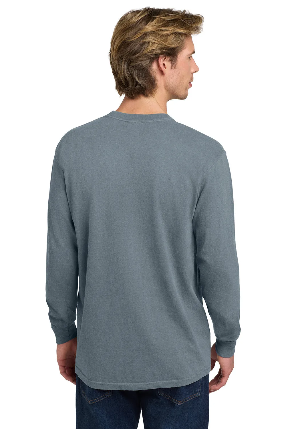 Comfort Colors Mens Long Sleeve Crewneck T-Shirt - Granite Grey