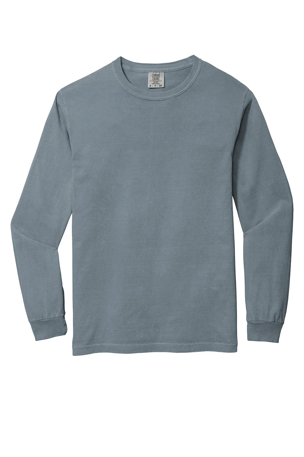 Comfort Colors Mens Long Sleeve Crewneck T-Shirt - Granite Grey