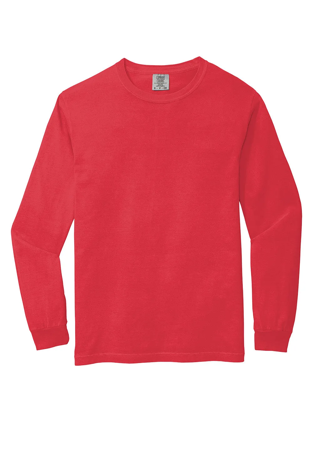 Comfort Colors Mens Long Sleeve Crewneck T-Shirt - Paprika Red