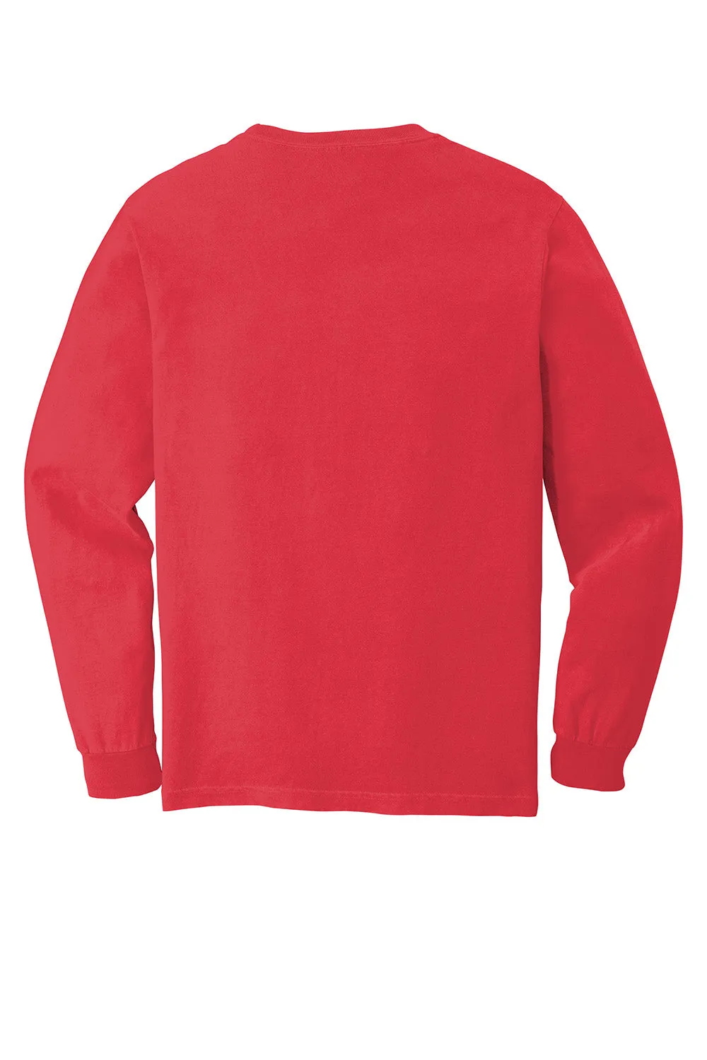 Comfort Colors Mens Long Sleeve Crewneck T-Shirt - Paprika Red