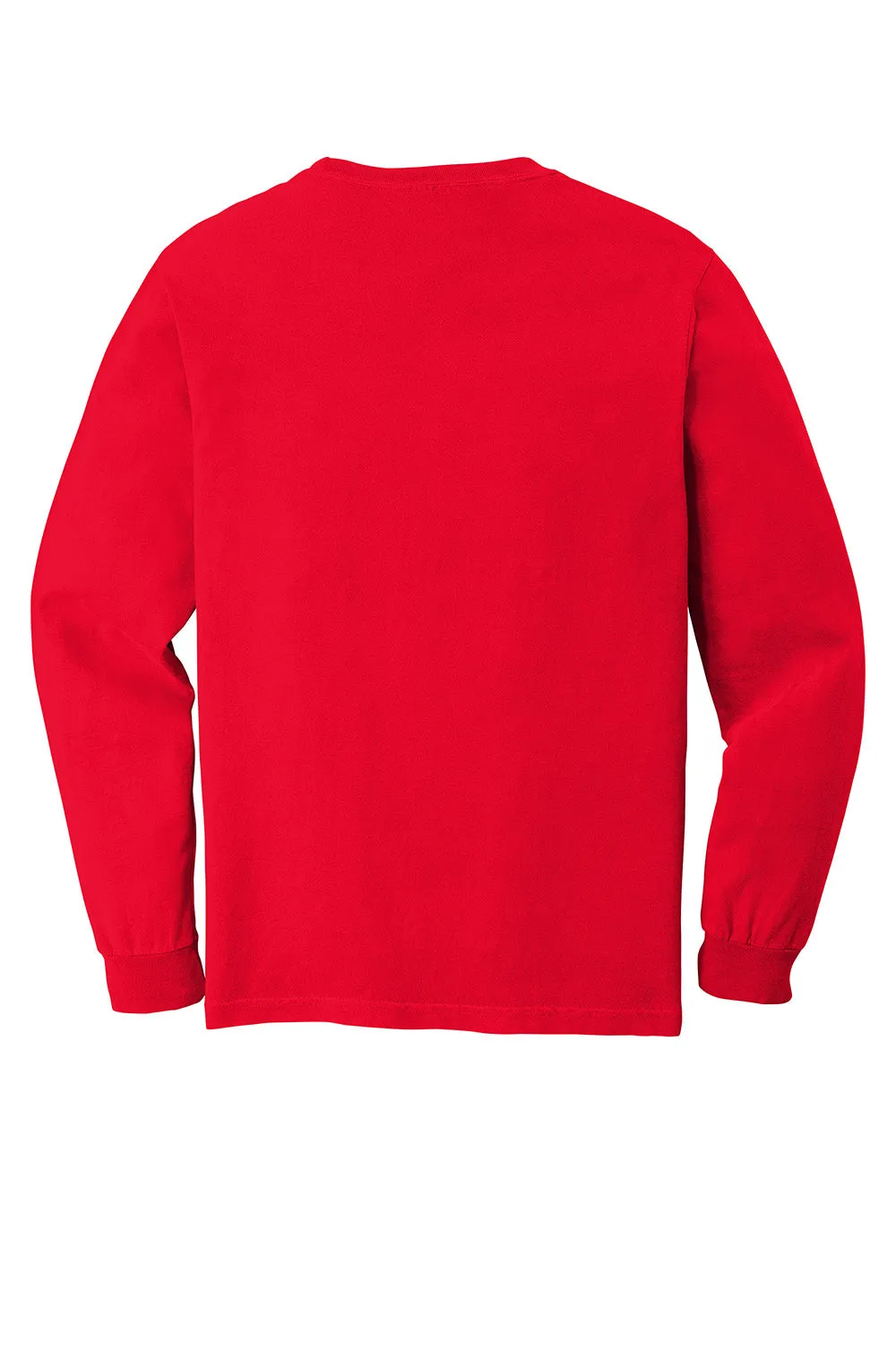 Comfort Colors Mens Long Sleeve Crewneck T-Shirt - Red
