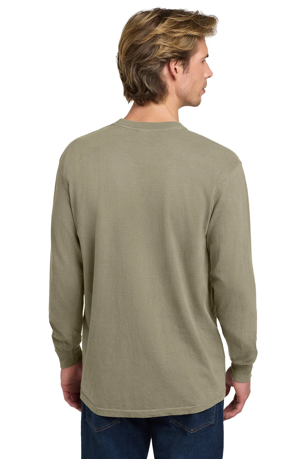 Comfort Colors Mens Long Sleeve Crewneck T-Shirt - Sandstone