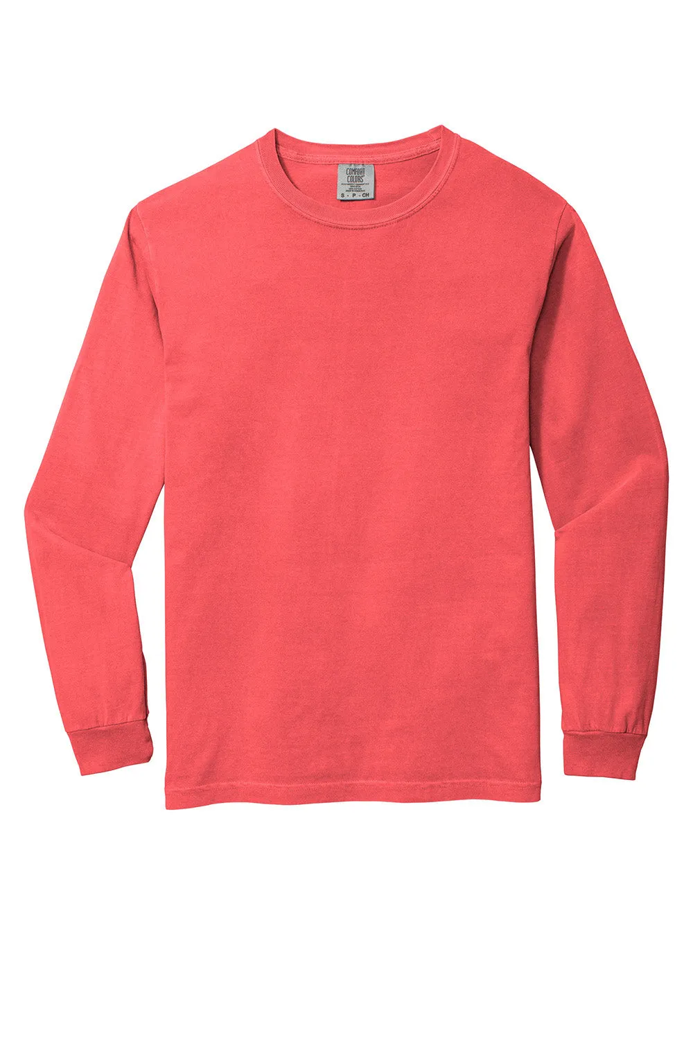 Comfort Colors Mens Long Sleeve Crewneck T-Shirt - Watermelon Pink