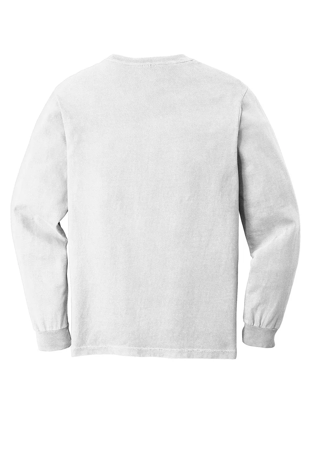 Comfort Colors Mens Long Sleeve Crewneck T-Shirt - White